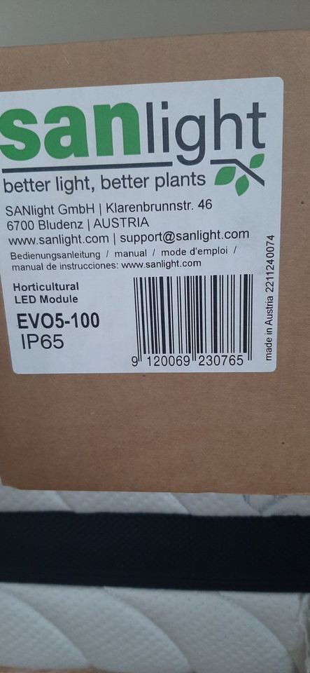 Grow Lampe San Light LED Module EV 05-100 OVP in Spiesen-Elversberg