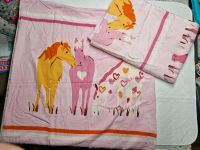 Bettwäsche Bettbezug Bettüberzug Pferde Pony rosa 80x80 135x200 Bayern - Rattelsdorf Vorschau