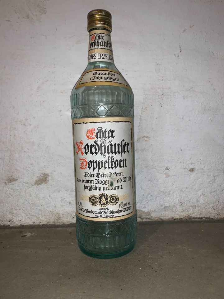 Scheunenfund DDR Nordhäuser Doppelkorn Flasche leer sammeln Deko in Wassenberg