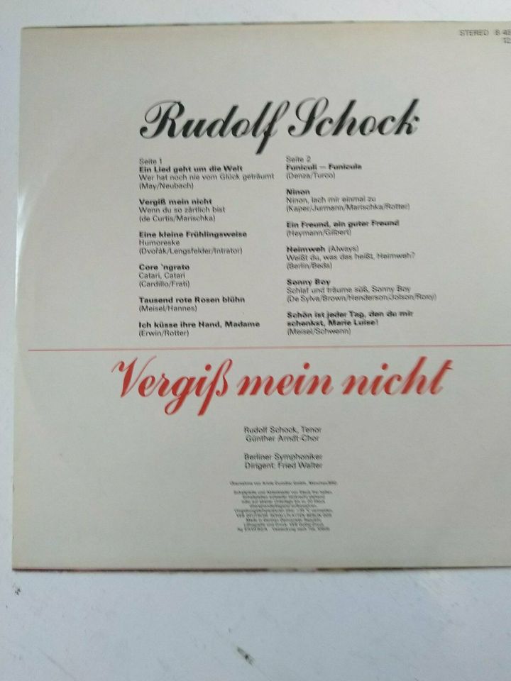 Rudolf Schock u. BerlinerSymphoniker; Vergiß mein nicht in Brandis