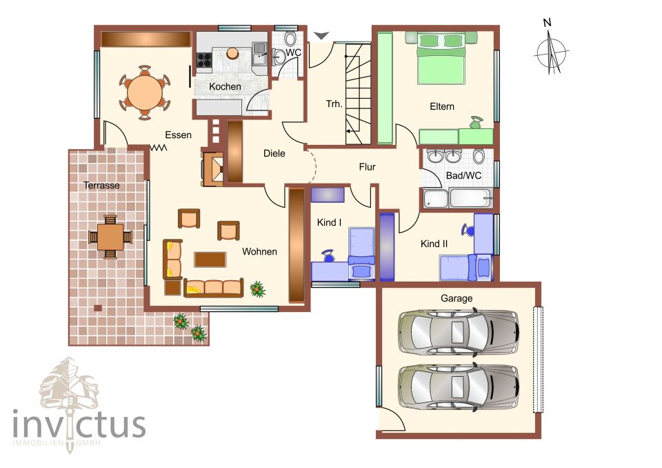 Einfamilienhaus mit beeindruckender Aussicht in ländlicher Idylle mit Doppelgarage in Gundelsheim