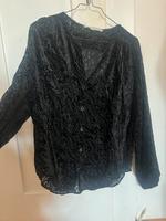 Samtbluse Zara schwarz XS Neuhausen-Nymphenburg - Neuhausen Vorschau