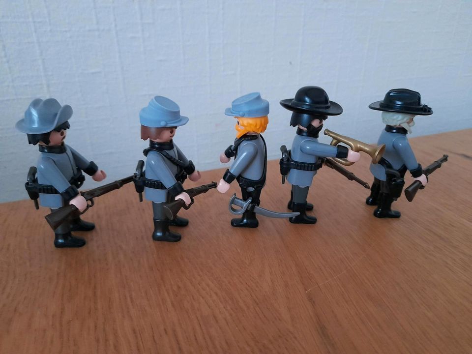 Playmobil Western 5x Soldat Südstaatler Armee Garde Unikat ACW in Oelde