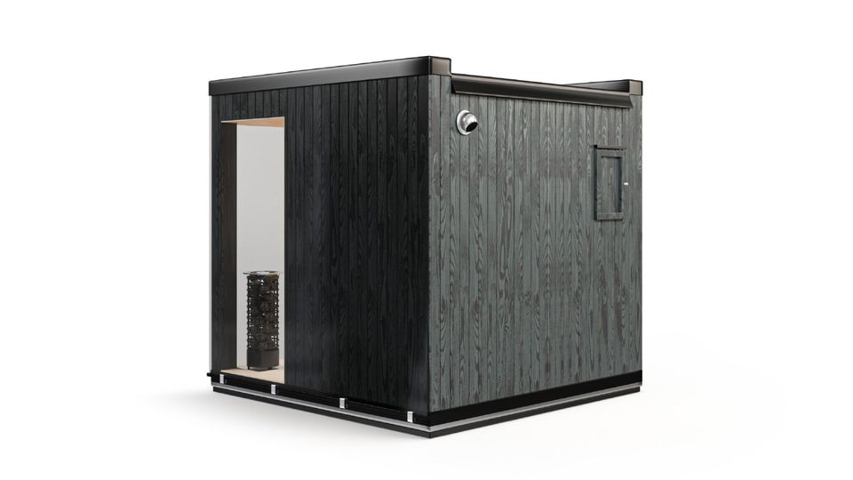 Spavio® Glas Cube Sauna Premium Gartensauna Elektro 9kW in Düsseldorf