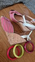 ‼️ Wedges Sandalen  40 Plateau Buffalo Streifen Keilabsatz rot München - Altstadt-Lehel Vorschau