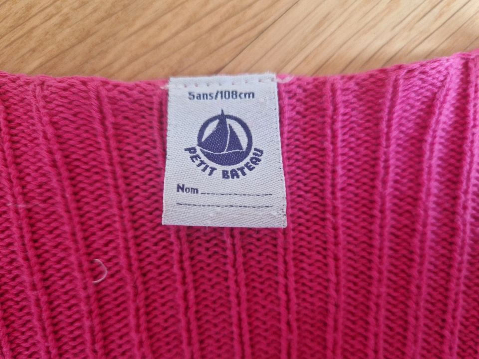 Petit Bateau Strickjacke Jacke pink Baumwolle, Gr. 110 in Stuttgart