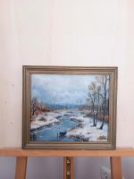 Handgemaltes Bild(Öl auf Sperrholz) ca.33x29  "Erster Schnee" Kr. Passau - Passau Vorschau