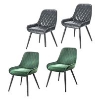 4er-Set Esszimmerstühle aus Kunstleder in 2x Dunkelgrün - 2X Grau Wuppertal - Oberbarmen Vorschau