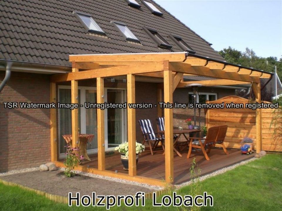 Terrassendach Carport Pergola Terrassenüberdach Holz Bausatz in Grevenbroich