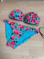 H&M Bikini Bandeau Trägerlos Gr. 36 Bikinihose Rosen Neon Bayern - Gemünden a. Main Vorschau