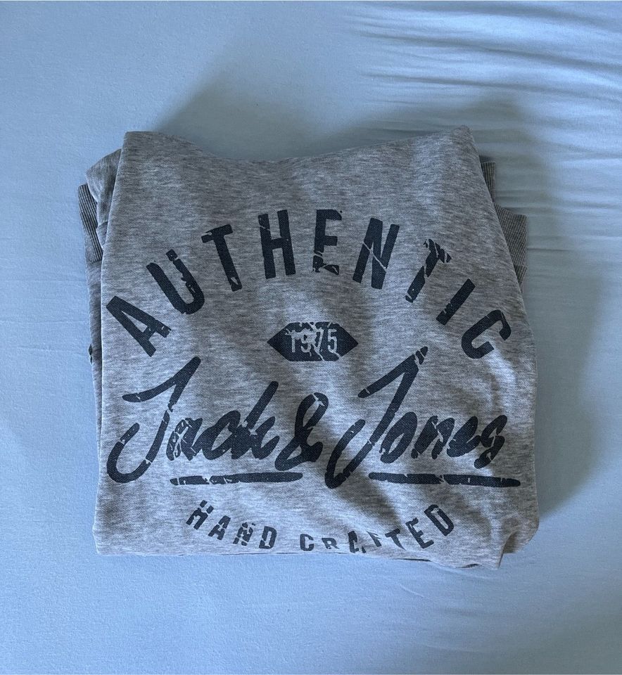 Jack & Jones Hoodie Grau in Holle