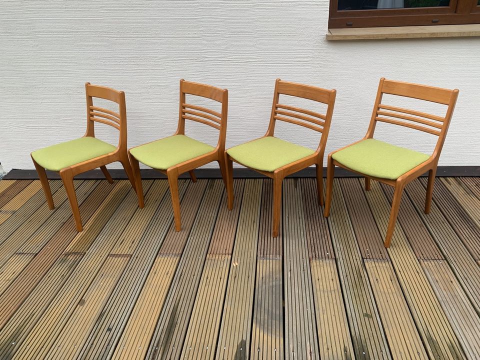 4 Retro Esszimmerstühle + Tisch Welzel Danish Design Mid Century in Lichtenau