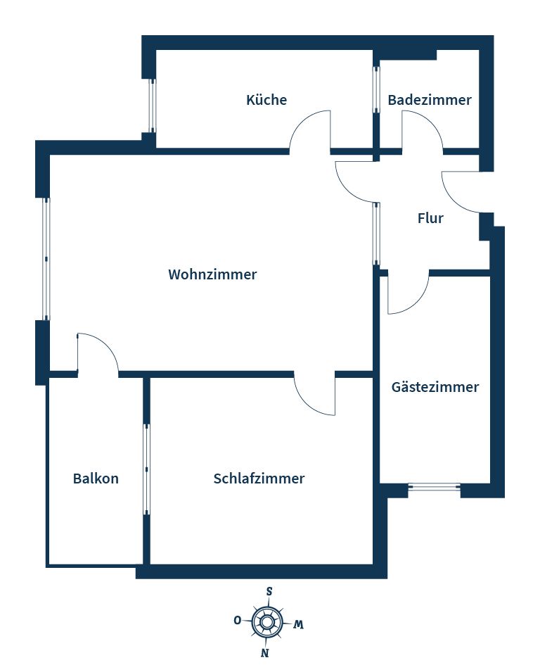 Attraktive 3-Zimmerwohnung mit Wannenbad und Balkon in Königstein in Königstein im Taunus