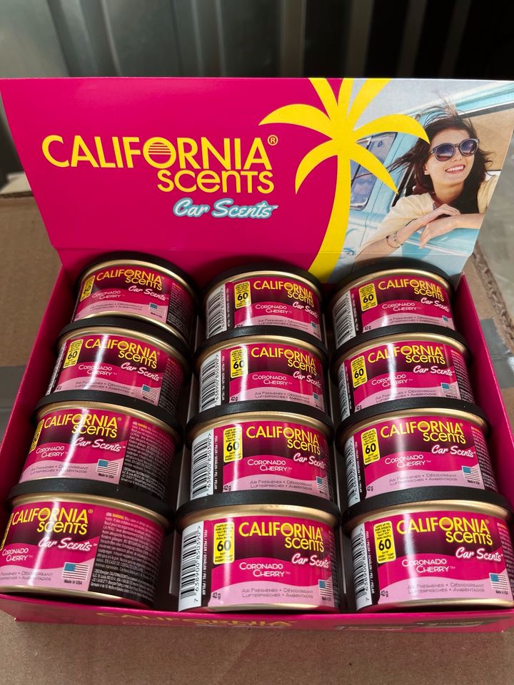 12 x California Scents Duftdose Lufterfrischer Cherry Kirsche in