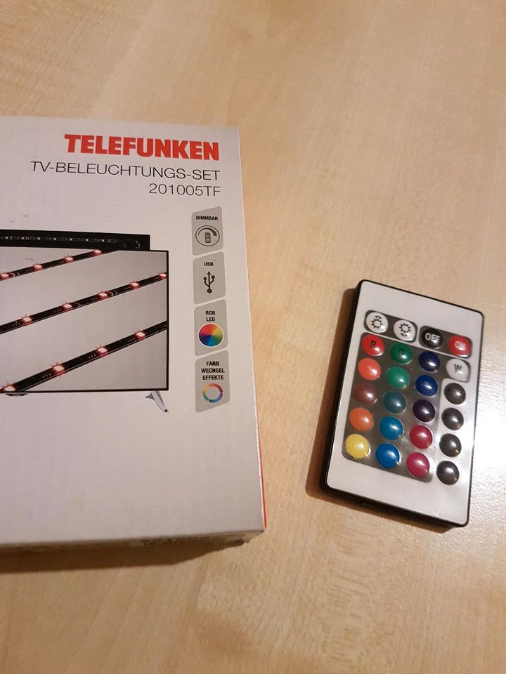 Telefunken Tv-Beleuchtungsset LED mit Fernbedienung (Neu) in Minden