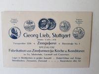 Georg Lieb Stuttgart Zinngiesserei Zinnformen für Konditoren 1912 Baden-Württemberg - Leonberg Vorschau