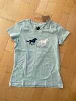 T-Shirt Pferde, hellblau, Größe 140 Hessen - Bad Homburg Vorschau