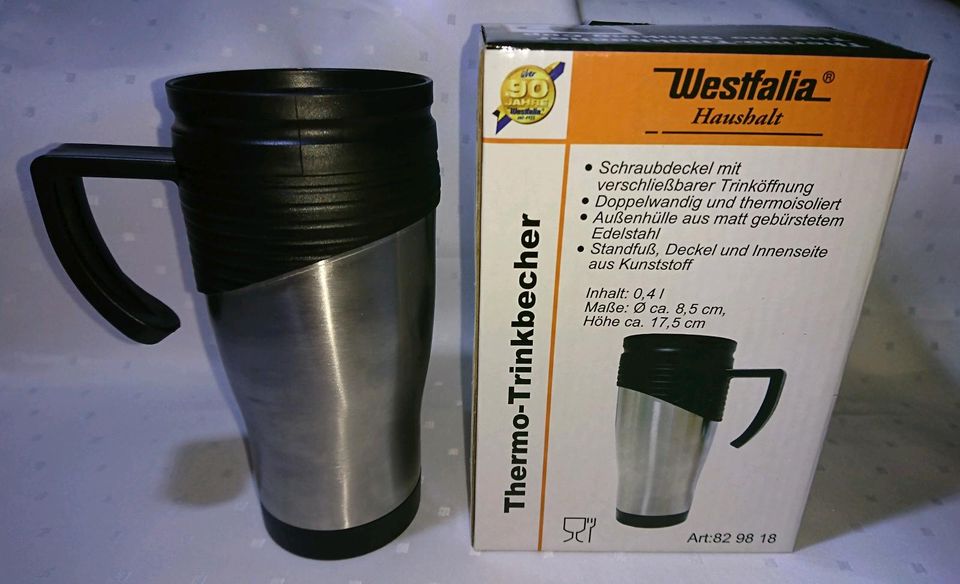 NEUE To go Tasse aus Edelstahl von WESTFALIA in Dortmund