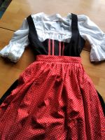 Dirndl Landhausstil Tracht Größe 38 schwarz rot Bluse Schürze Bayern - Jettingen-Scheppach Vorschau