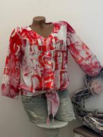 MISSY M 38 Bluse Hemdbluse Tunika coralle Letter Print Neu Glitze Nordrhein-Westfalen - Mönchengladbach Vorschau