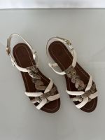 Car Shoe - flache Sandalen aus Leder weiß taupe metallic Gr. 37,5 Berlin - Mitte Vorschau