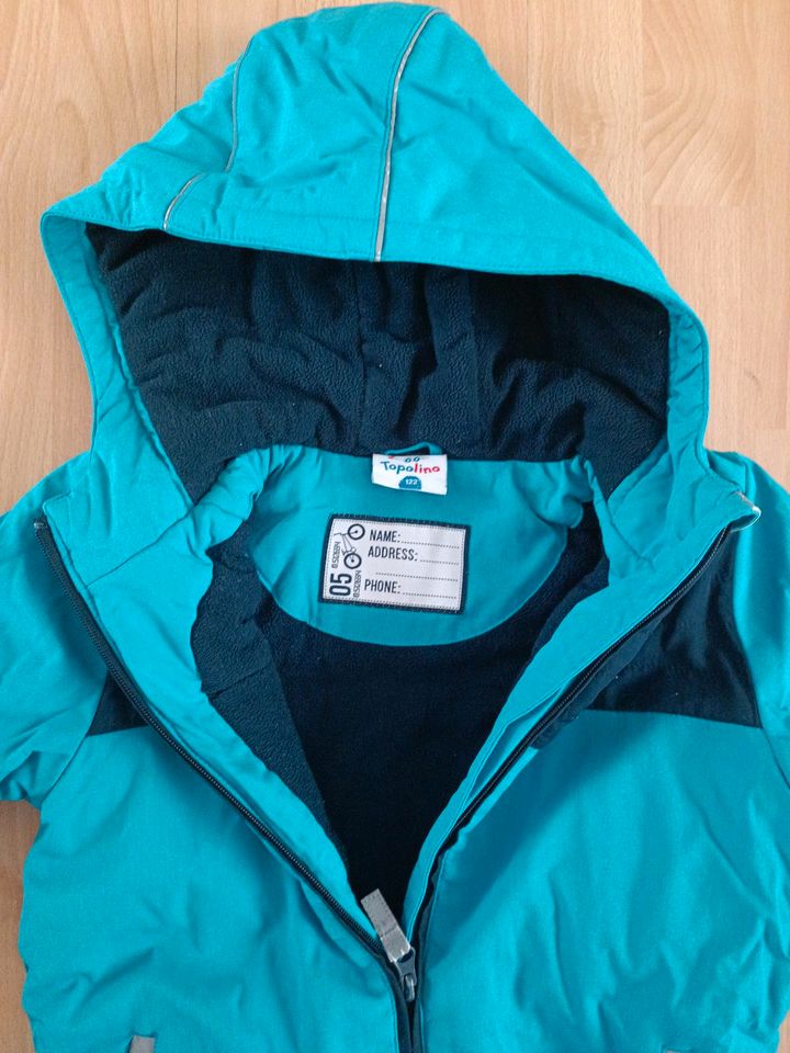 Winterjacke Jacke Gr 122 blau Reißverschluss in Gröbzig