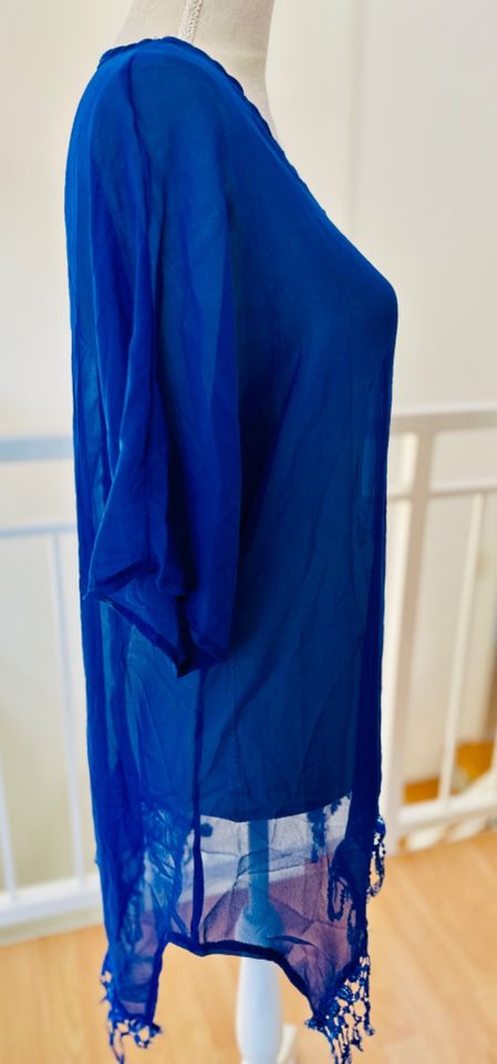 Italy Kleid Minikleid Strandkleid Tunika blau dunkelblau royalbla in Ebermannstadt