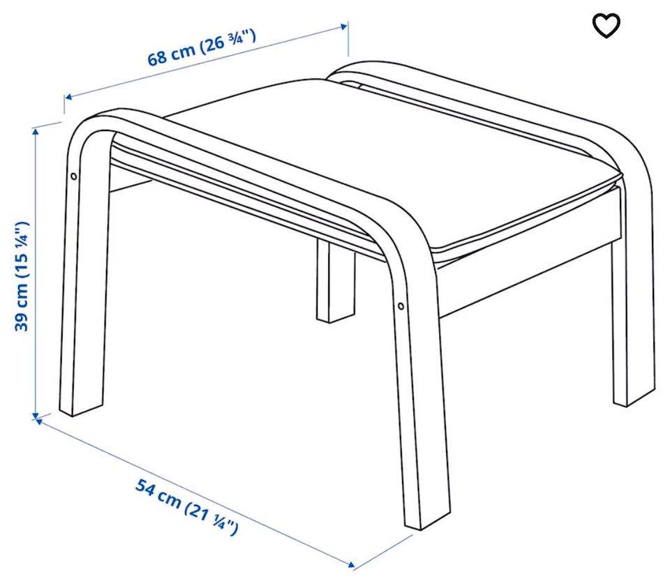 Ikea POÄNG Schaukelstuhl + Hocker wie Neu Kunstleder dunkelbraun in Hainburg