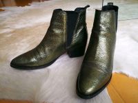 Stiefelette, Boots, Chelsea, grün metallic, 39 Düsseldorf - Derendorf Vorschau