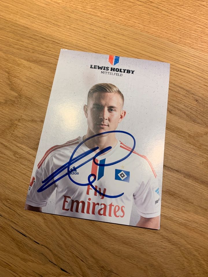 Autogrammkarte von Lewis Holtby vom HSV in Hamburg