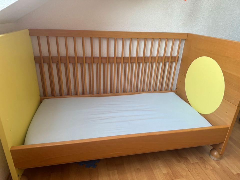 Babybett Kinderbett Holz gelb Hülsta Baluni Babywiege Wiege Bett in Iserlohn