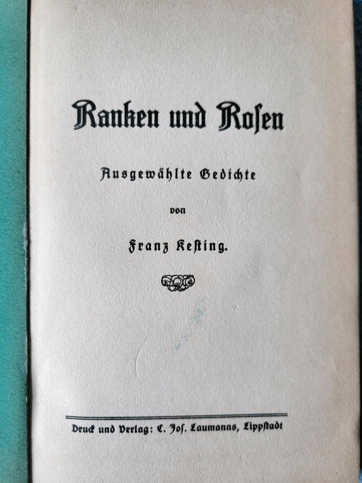 Raritäten !!! Der Walddoktor & Ranken und Rosen von Franz Kesting in Bielefeld