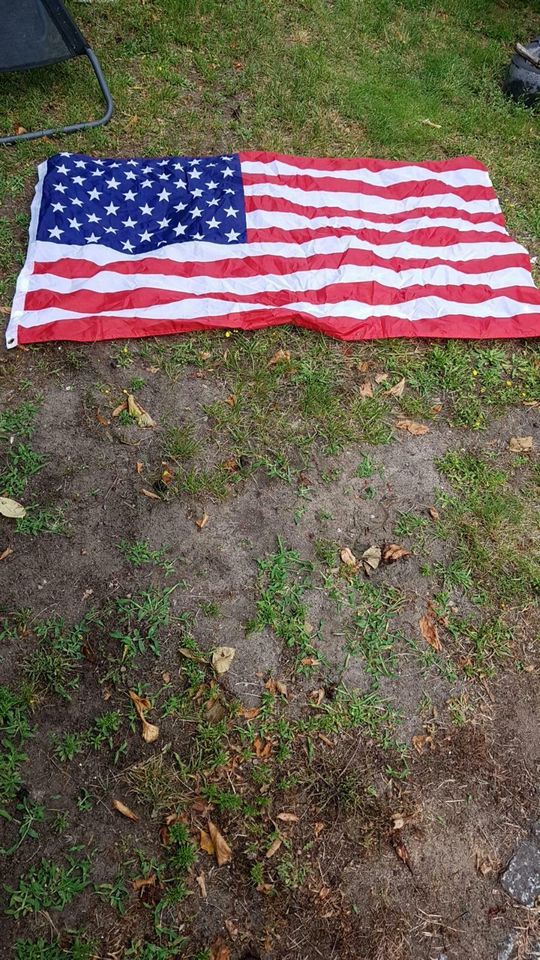 Amerkanische Flagge und Glitzer Pin in Berlin