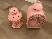2 Laternen Kerzenständer rosa Glasscheibe Nordrhein-Westfalen - Velbert Vorschau