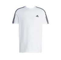 Adidas Essentials Single Jersey 3-Streifen T-Shirt Weiß / Schwarz Harburg - Hamburg Neuenfelde Vorschau