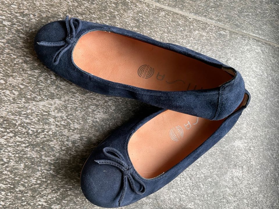 Ballerina Schuhe Kommunion Kleid GR 35 blau in Lohmar