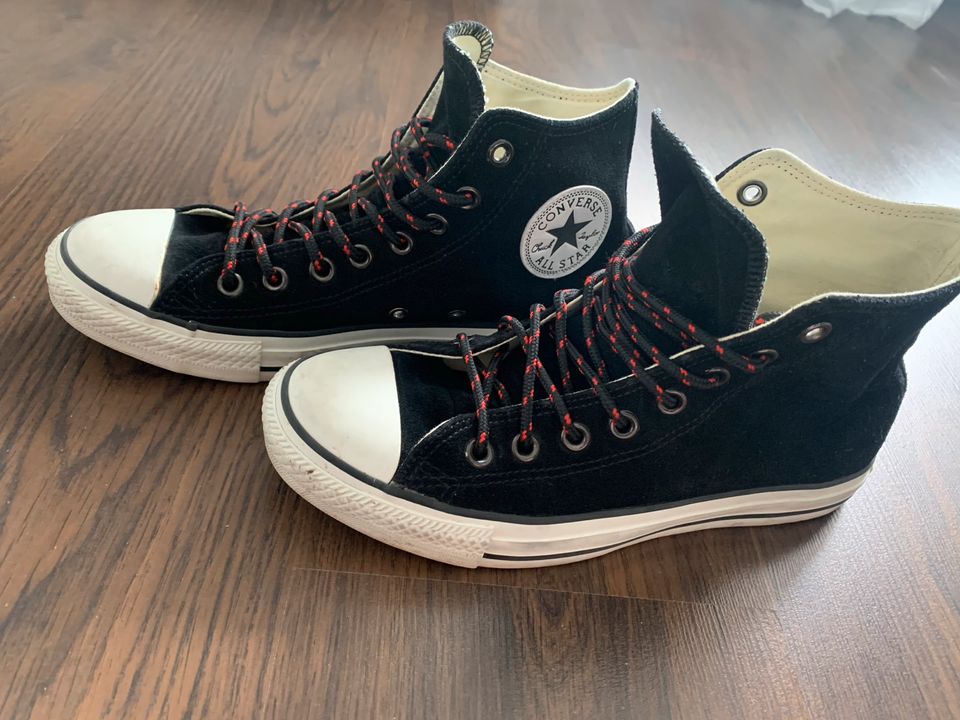 Converse Chucks High, Größe 39,5/ UK 6,5, schwarz Wildleder in Stolberg (Rhld)