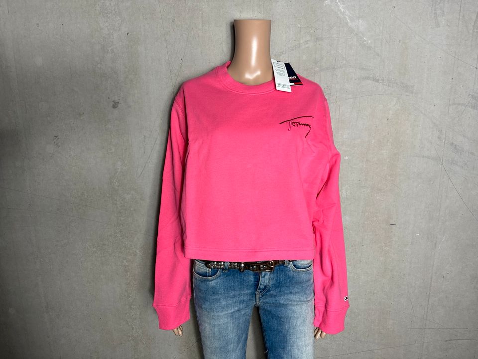 Tommy hilfiger Jeans Sweater Sweatshirt cropped pink neu XL 42 in Erlabrunn