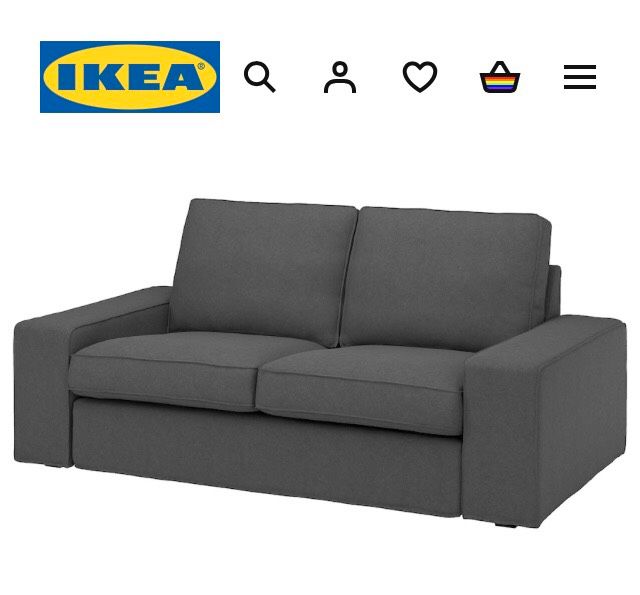 Grauer Bezug für 2er Kivik Sofa Ikea in Witten