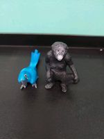 2 Schleich Tiere: Blauer Papagei und Affe Hessen - Darmstadt Vorschau