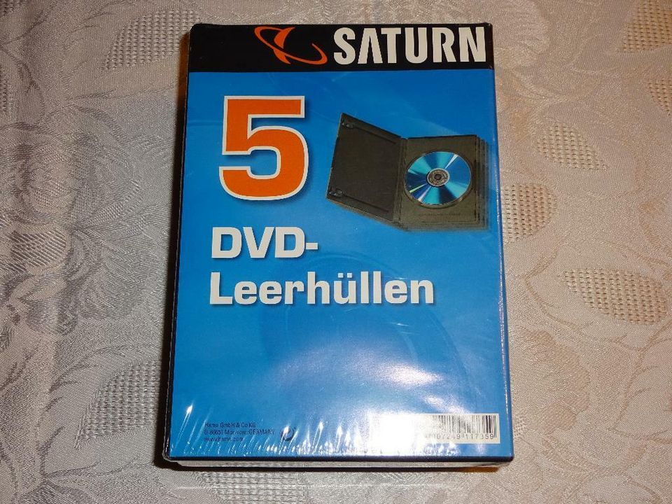 5 DVD-Leerhüllen NEU noch eingeschweißt in Uersfeld