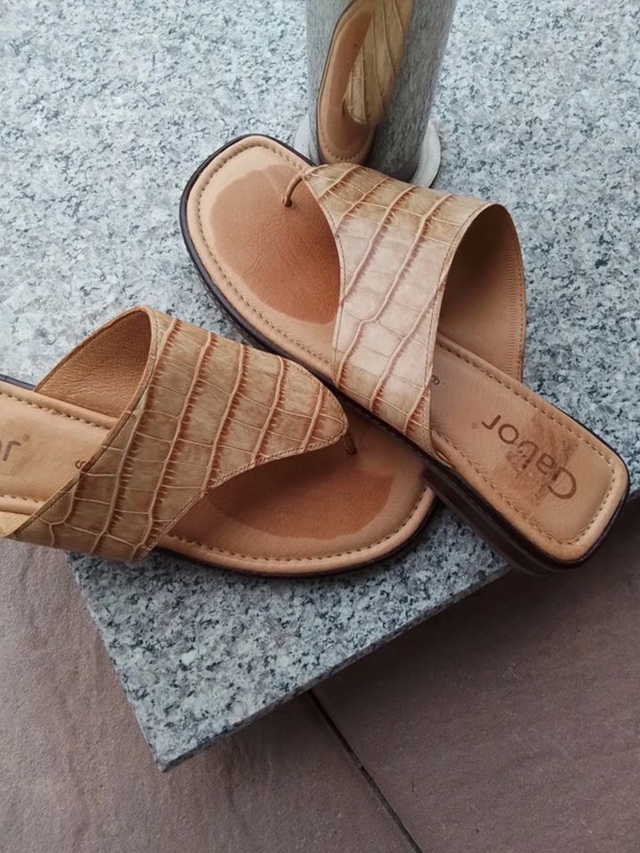 Sandalen, Flip Flops von Gabor, Gr. 39, Cognacfarben. ♥️TOP ♥️ in Dortmund