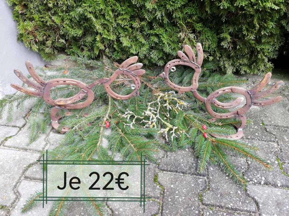 Tiere aus Hufeisen Deko Garten Geschenk in Roßbach