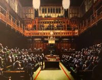 Banksy "Devolved Parliament" auf Leinwand mit Holzrahmen Kr. München - Haar Vorschau