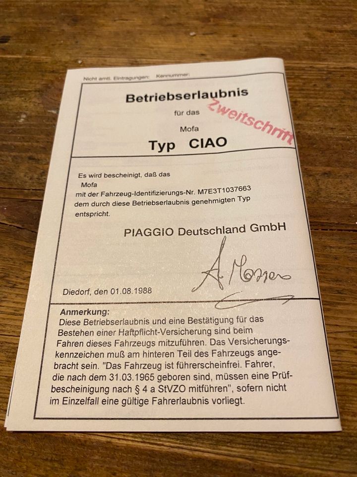 Piaggio CIAO PX Mofa in Spremberg