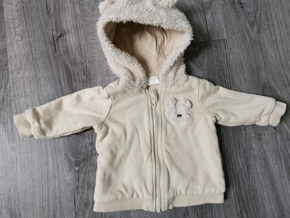 Sweatjacke, beige, Teddy, Gr. 68, Next, top Zustand in Heidenau