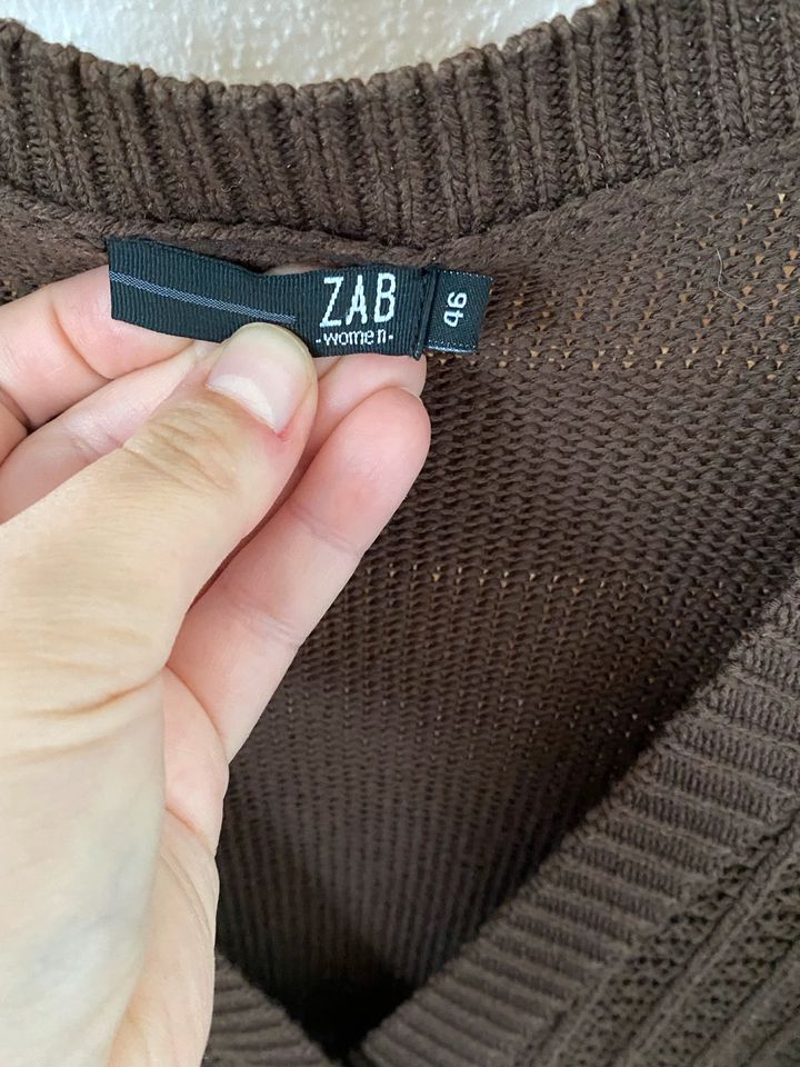 Braune kurzärmelige Jacke von ZAB Größe 46 in Kempten