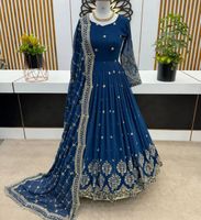 Anarkali kleid in blau lang Niedersachsen - Munster Vorschau