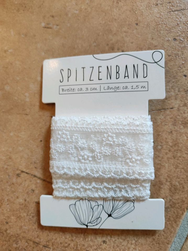 Juteband, Juteband mit Spitze, Spitzenband in Grimma