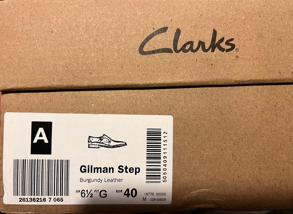 Clarks Gilman Step Anzugsschuhe (Gr 40) in München